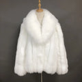 Custom Plus Size Men Real Fur Coat Winter Casual Warm Trench Fox Fur Collar Oversize Coat for Mens