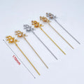 Vintage Flower Chop Sticks Pins Buns Retro Women Metal China Long Holder Pearl Hair Pins Accessories Hair Chopsticks for Hair