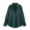 Silky Lady Casual Loose Womens Lapel Blouse 2026 Spring Polo Shirts