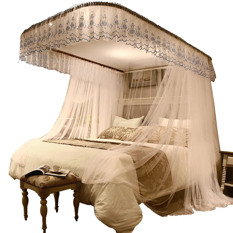 2022 New Court Square Guide Lace Mosquito New Fold Able Mosquito Net