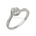 AU585 14k Classic Moissanite Rings Real White Gold Rings Fine Jewelry Engagement Ring Women Jewelry