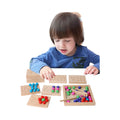 2022 Children's Wooden Early Education Bead Logarithmic Game Set Pairing Clip Beads for Cognitive Number Play Wholesale