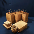 Biodegradable Custom Printing Craft Restaurant Coffee Food Takeaway Shopping Paper Packaging Bag for Foods
