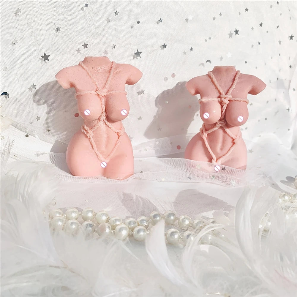 B-1130 Diy Handmade Soap Plaster Desktop Decoration Resin Silicone Molds Binding Woman Body Beauty Legs Scented Candle Moulds