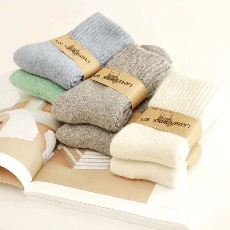 Thick Thermal Wool Socks for Women Winter Warm Socks Casual Long Socks Gifts for Women