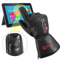 Oversea Location Unisex Waterproof Leather Ski Gloves with Touchscreen Hand Warming for Winter Sports
