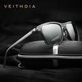 VEITHDIA 6108 Good Quality Classic Aluminum-magnesium Square Polarized Sunglasses Men Fashion Driving Sun Glasses Shades Female