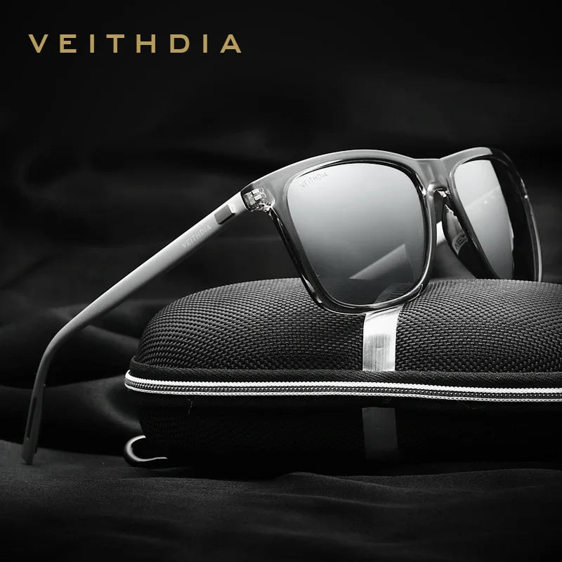 VEITHDIA 6108 Good Quality Classic Aluminum-magnesium Square Polarized Sunglasses Men Fashion Driving Sun Glasses Shades Female