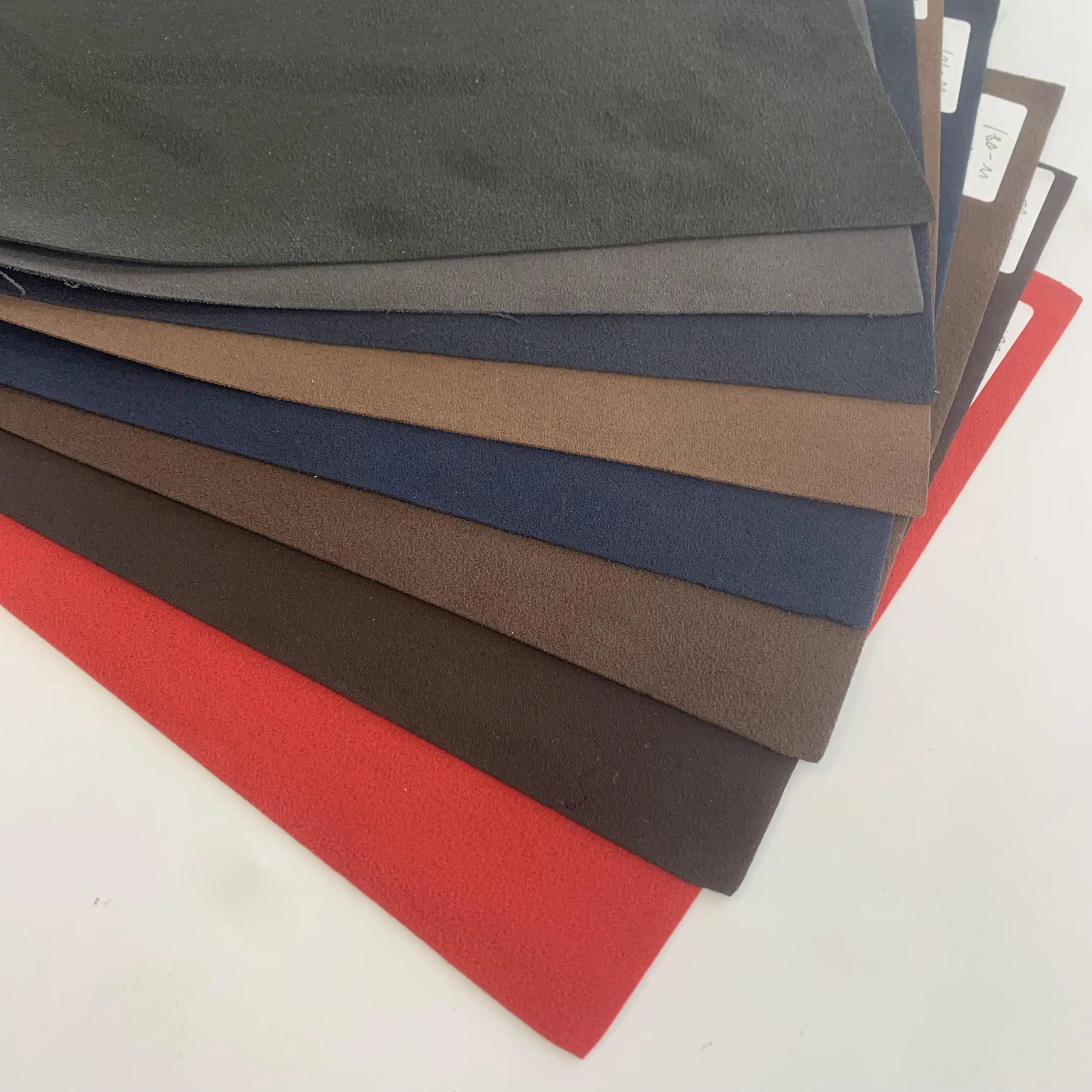 Free Sample Suede Microfiber Leather Fabrics for Car Seat Covers Phone Case Marine Industries Handbags