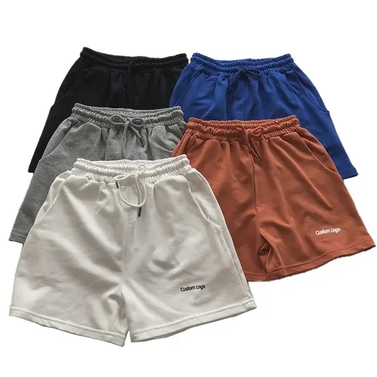 Wholesale Summer Hot Fitness Running Shorts Pants Custom logo Workout Mens Gym Cotton Sweat Shorts