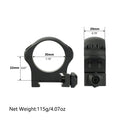 Ohhunt Optics Mount 7075-T6 Aluminum Durable Med Profile 30mm Scope Rings for Hunting Accessories