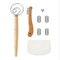 Premium 13-Inch Dutch Dough Whisk with 5 Blades Danish Dough Whisk Set Bread Lame Dough Scoring Knife Baking & Pastry Tools