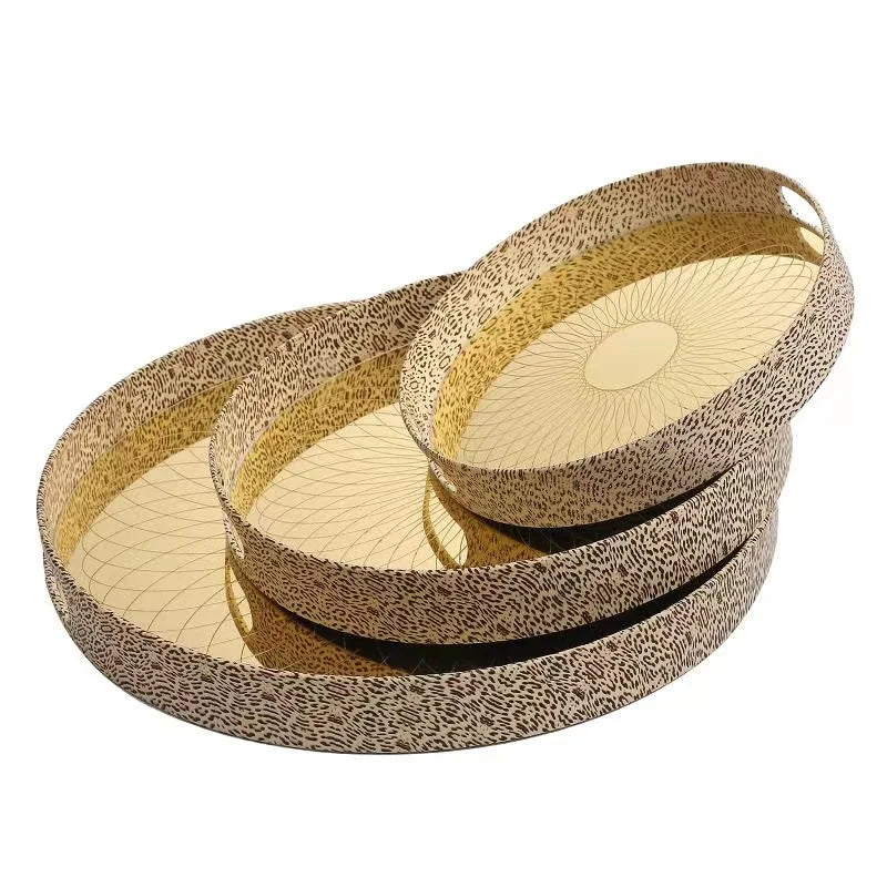 Ramadan Party Supplies Serving Tray Set of 3 Tray Designer Acrylic Tray for Home and Hotel Decor.