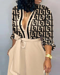 Guangzhou Auyan Women's Plus Size Monogram Print Color Matching Jumpsuit Play Suits