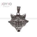 Exquisite Premium Celtic Charm Vintage Men Jewelry Stainless Steel Wolf Head Pendant for Everyday Wear