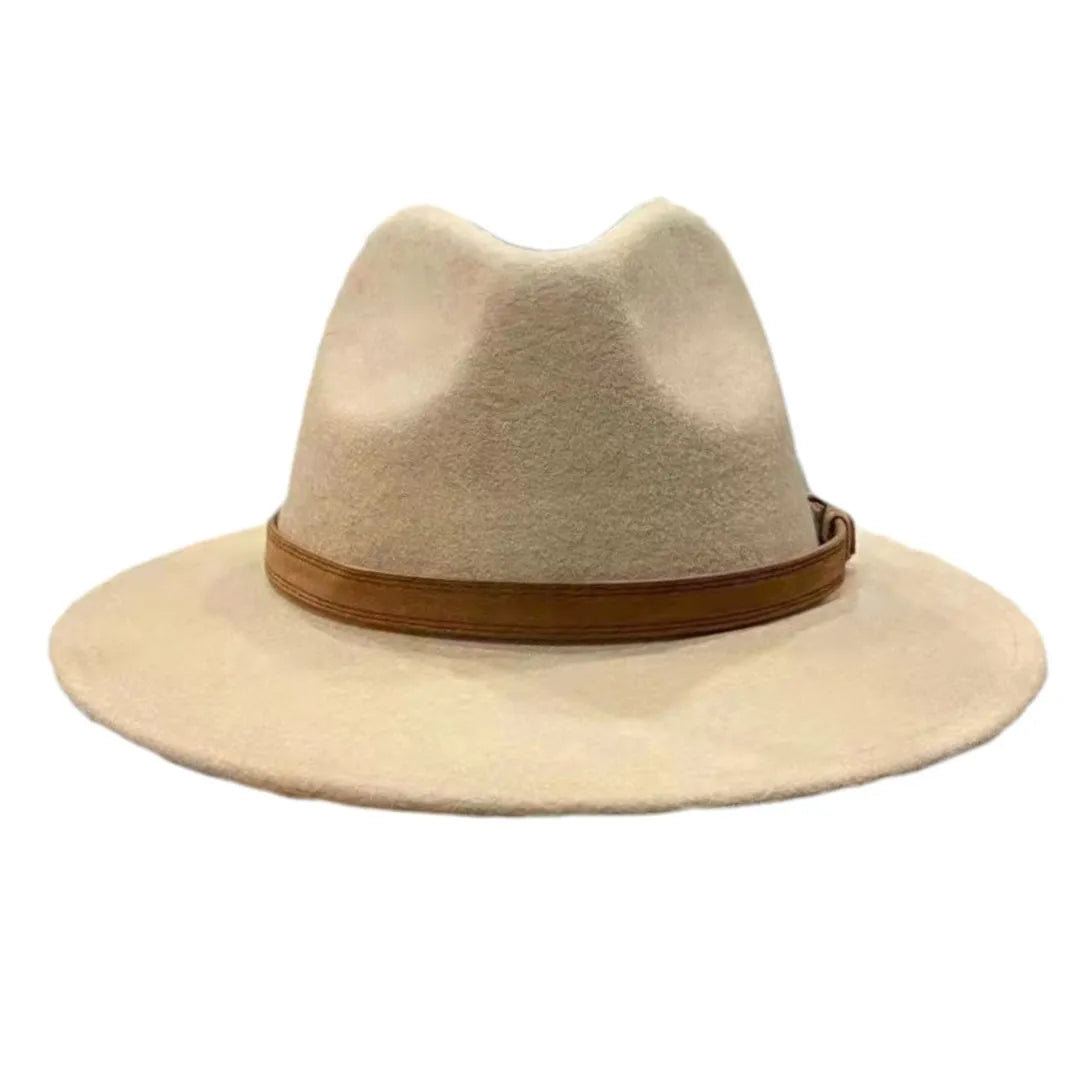 Ready to Ship New Men Women Unisex Chapeau Wool Felt Gentleman Trilby Fedora Hat with Leather Band