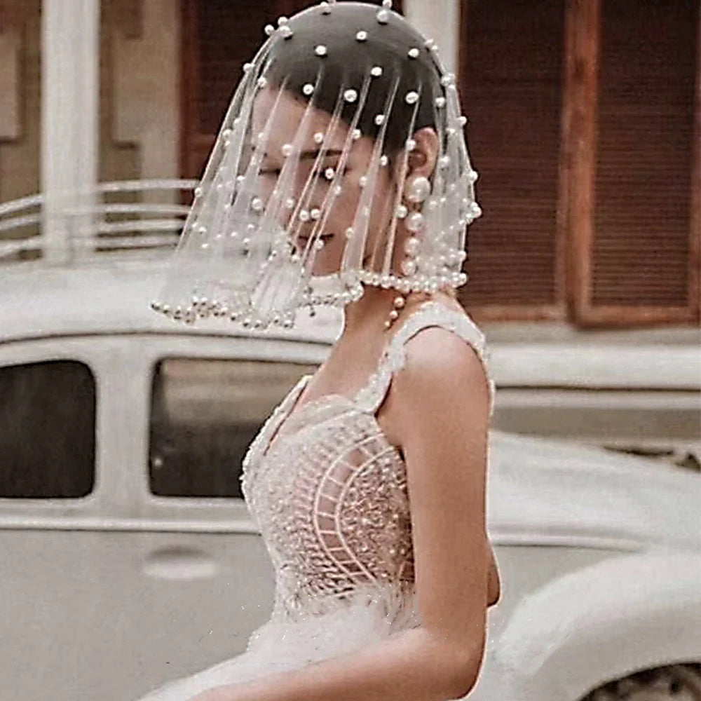 Genya Pearl Wedding Veil Wedding Veils Bridal Elegant Bridal Veil Wedding Bridal Accessories Luxury