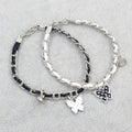 2pcs/set Packing Personalized Magnetic Suction Ball Butterfly Pendant Leather Chain Friendship Bracelet