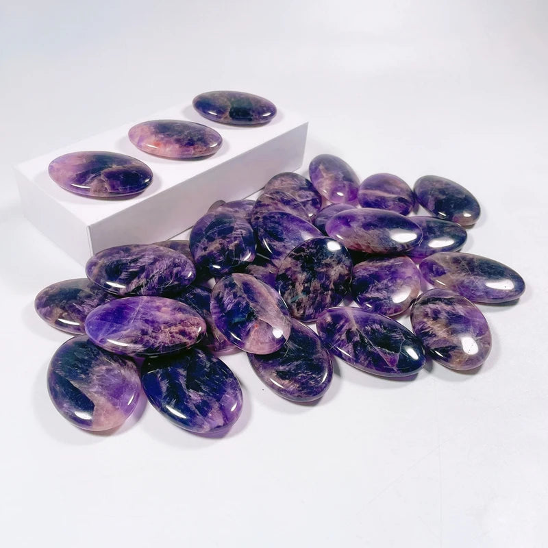 Hongzhuo Spiritual Natural Healing Quartz Amethyst Crystal Palm Stone for Gifts