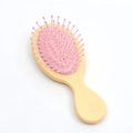Customized Mini ABS Nylon Bristle Paddle Air Cushion Natural Color Disposable Detangling Hair Brush for Women Men Kids Home Use