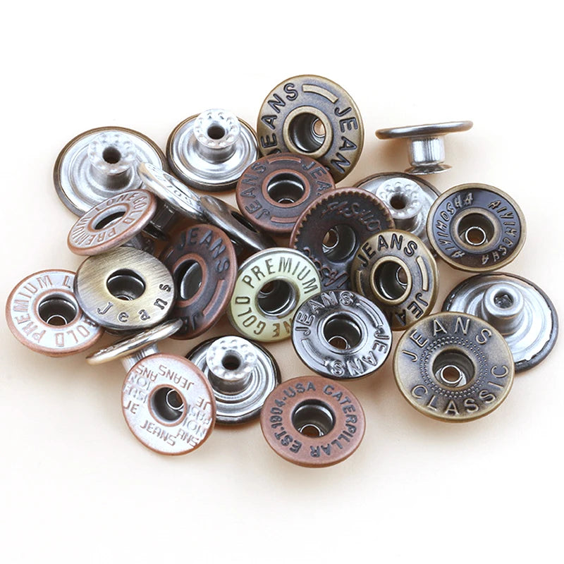 15/17/20 MM Made Hollow Trouser Jeans Button Can Customized With Buttons for Jeans Leather Rivets Straps Brass  Buckle