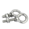 Stainless Steel DIN580 Eye Bolt Lifting Eye Screw M6 M8 M12 SS304 316 Eye Bolt with Hex Nut and Two Washers