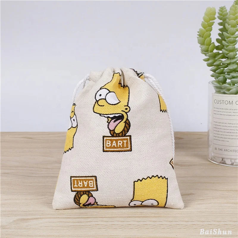 Eco-Friendly  Carton Jute Large Products Packaging Pouch Custom Logo Printed Recycled Burlap Gift Jute Drawstring