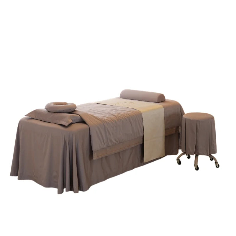 Gray Fashion Design European Upscale Beauty Salon Massage Bedspread Four Sets of Supplies