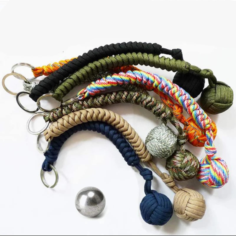 EDC Monkey Fist Steel Ball for Personal Security and Outdoor Protection Girl's Knife Sets