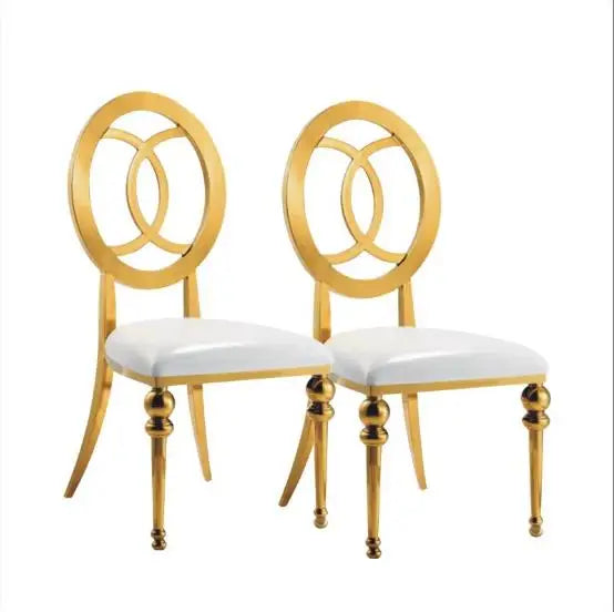 Wholesale Commercial Use Metal Wedding Party Stainless Steel Luxury Furniture Gold Events Chair New Design Elegant Banquet