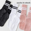 Low Moq Women Cotton Sports Socks in Stock Grip Yoga Socks Wholesale Athletic Pilates Socks