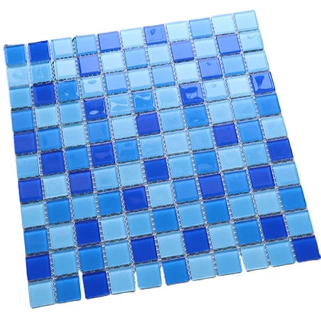 Sky Blue Swimming Pool Glass Mosaic