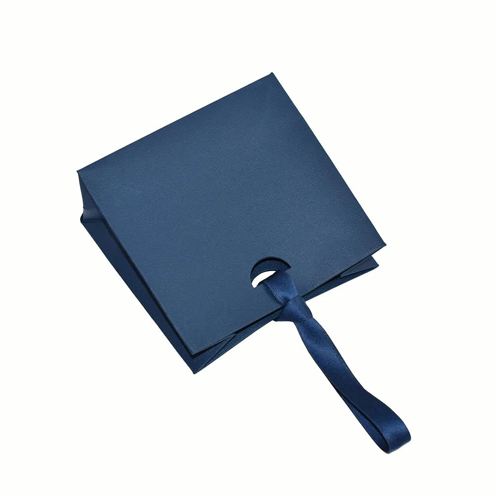 CSMD Chinese Manufacturer s Small Orders Quantities Personal logo Customized Jewelry Packaging Navy Blue Luxury Wedding Gift Bag