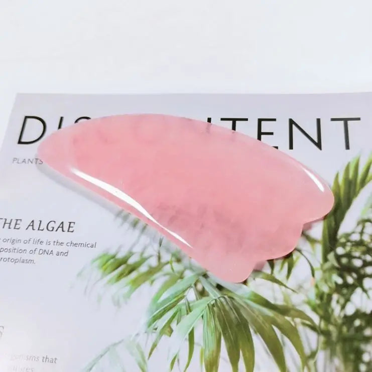 Diy Factory Price Massager GuaSha ToolRose Quartz Gua Sha face scraper for Body And Face Massager With Box