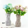 Handmade Simple Luxury Resin Tabletop Vase Cross-Border Creative Polka Dot Flower Device for Home Decoration Black White Body