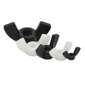 M4 M5 M6 M8 PA66 Nylon Black White butterfly Wing Nuts