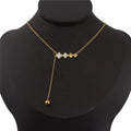 Link Chain Ball Gold Plated Tennis Stainless Steel Cross Necklaces Jewelry Bead Necklace