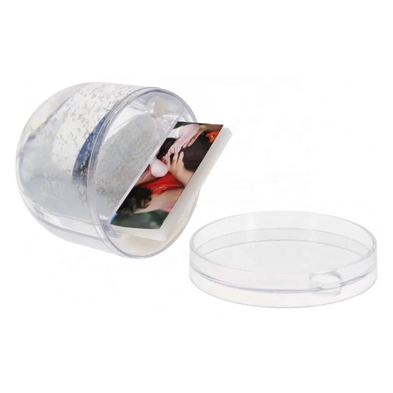 Hot Selling Customized Resin Craft Water Ball New Design Snow Globe Ball with Human Photo Frame Kids Liking Wedding Favors