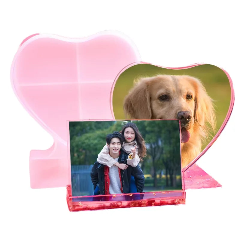Large Love Heart Silicone Mold for Resin Epoxi Valentine's Day Photo Frame Resin Silicone Molds Moldes De Silicona Para OPP Bag
