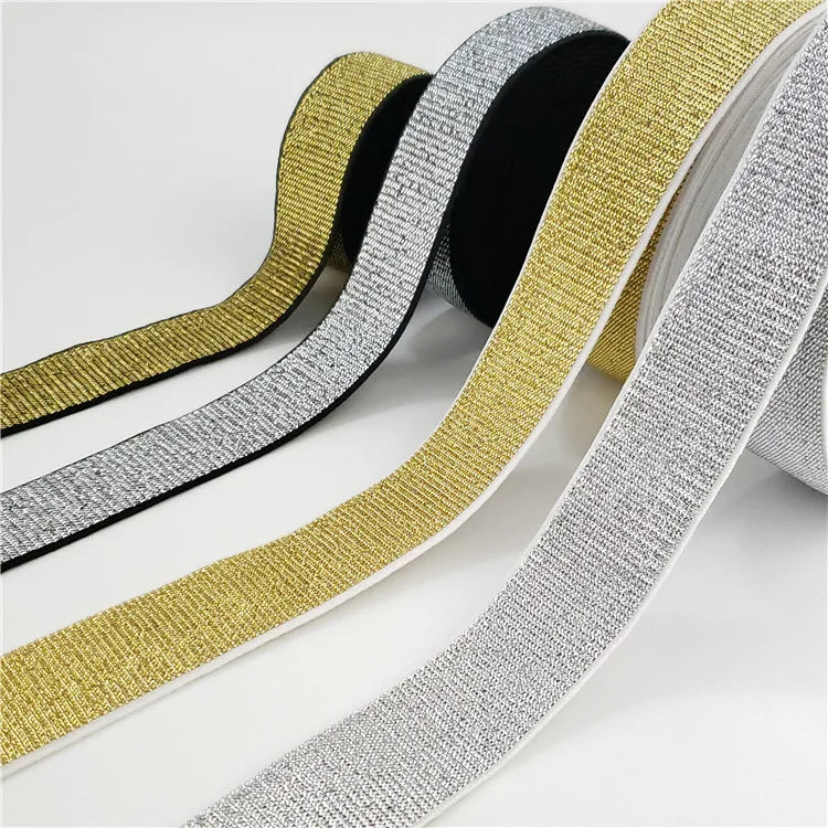 Custom 4 cm Lurex Sewing Elastic Band for Underwear Webbing