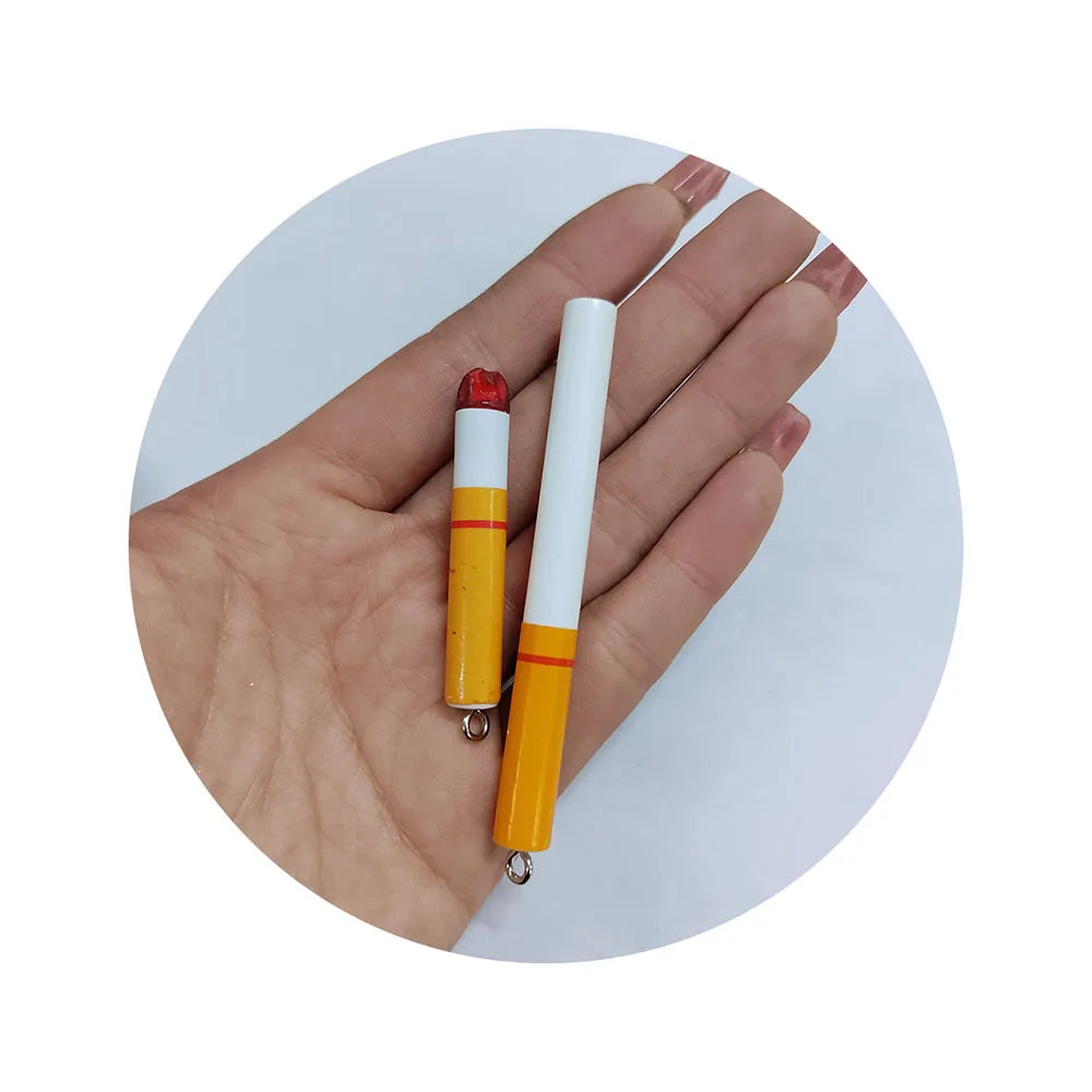 Creative Resin Cigarette Toy Cigarette End Miniature for Diy Pendant Key Chain Dangles Accessories