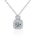 Valentine's Day Factory Wholesale Creative Geometric 1.0ct Moissanite 925 Sterling Silver Perfume Bottle Necklace