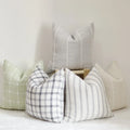 Simple Modern Cotton Linen Stripe Throw Pillow Nordic Style Sofa Waist Pillow Cushion Cover