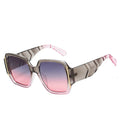 Custom Logo Polygon Block Fashion Eyewear Leopard Sun Glasses Trendy Plastic Large Frame Candy Color Oversized Sunglasses