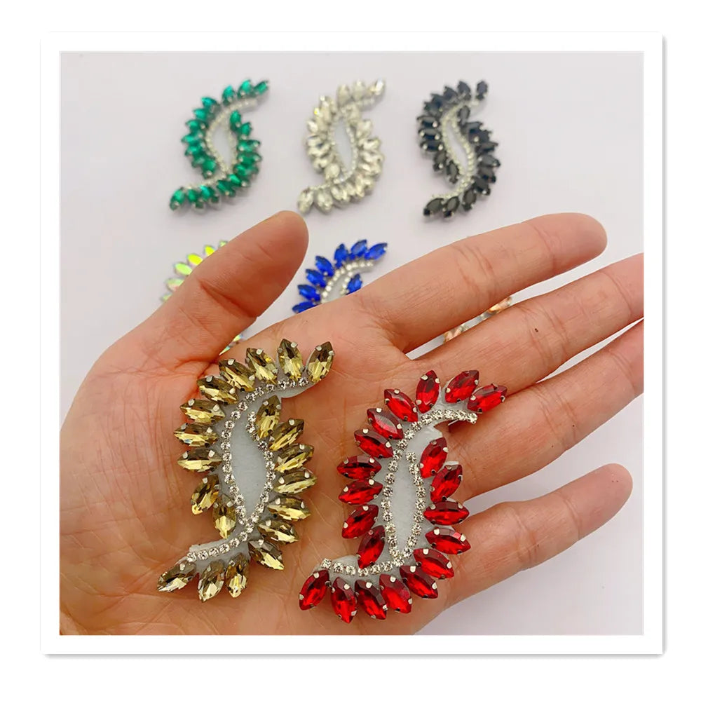 New Handmade Sequin Flower Design 3D Iron Applique Phoenix  Patches for Clothes Decoration