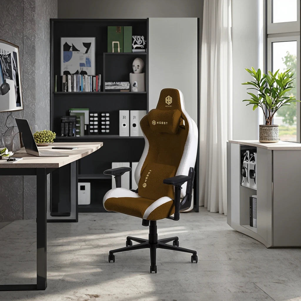 Hobot Fluffy Chenille High Back Ergonomic Reclining Racing Stuhl Swivel Gaming Chair