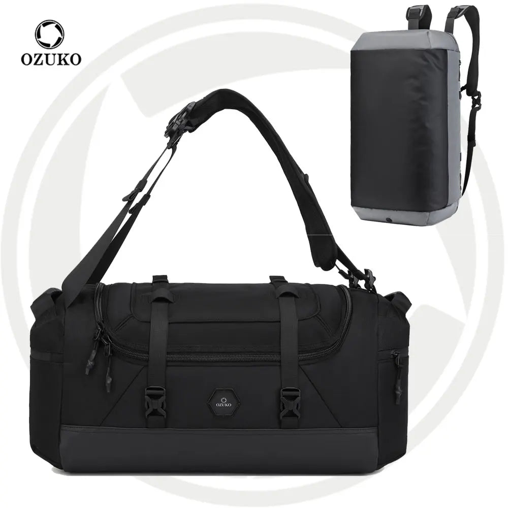 For 9747 Oxford Fashion Travel Duffle Bag Large Foldable Backpack Shoe Compartment Overnight Weekender Gym Zipper Unisex