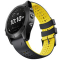 22mm 26mm Quick Release Garmin Watch Band Double Color Silicone Strap Bracelet for Fenix5/5X/5Plus/6/6X Wrist Rubber Material