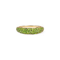 LOZRUNVE 925 Silver Fine Jewelry Customize Pave Stack Gemstone Colored Dome Ring Women