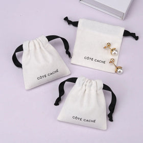 High End Soft Cotton Twill Dust Pouch for Jewelry